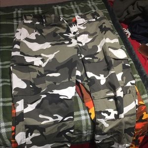 Black and Grey Camo Cargo pants